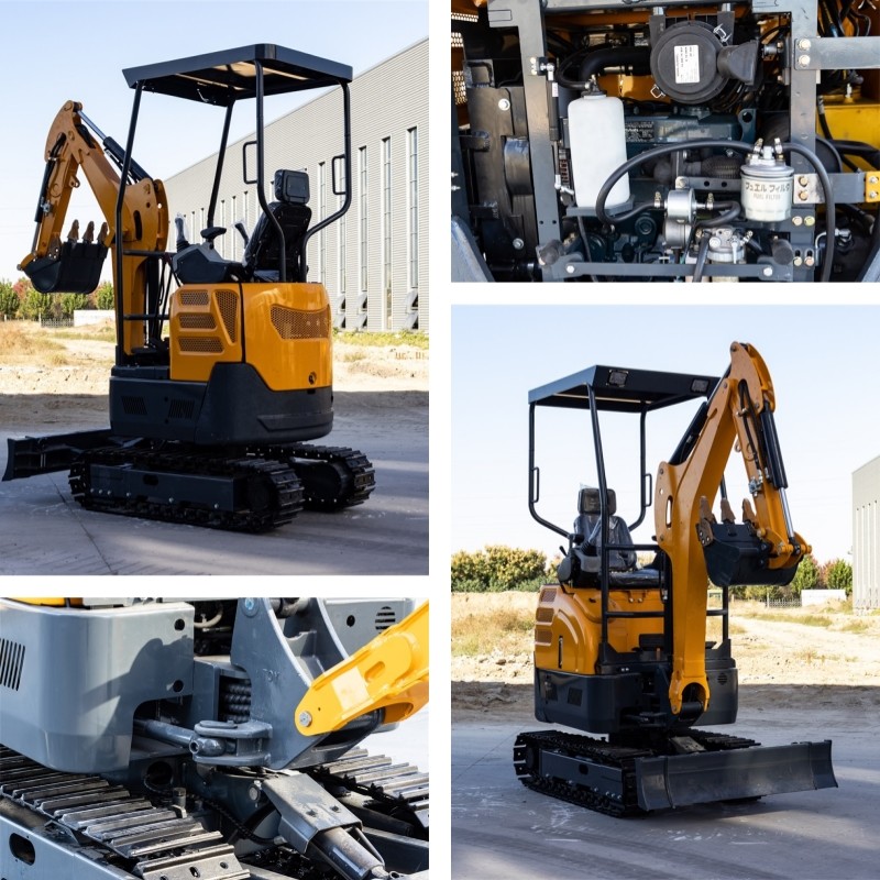 Ht22 Efficient Mini Hydraulic Excavator 28ml/R Displacement 2.2/4.3km/H Traveling Speed