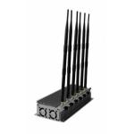 6 Antennas Radio Signal Jammer , CDMA 2G 3G 4G Wifi Signal Jammer Device