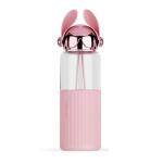 Pink Black Eco Friendly Transparent Drinking Glass Beverage Bottles Tumbler For