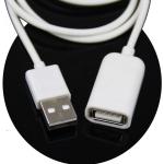 High Quality 1M White Male to Female USB 2.0 Type A Extension Data Charger Cable