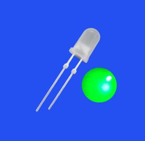 Wholesale 5mm 20deg 500nm 500nm 11000mcd Stopper Pins Diffused Lens Round Head F5 Diode from china suppliers