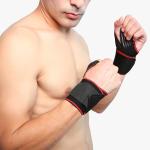 Spandex Wrist Support Band , OEM Weightlifting Wrist Wraps With Thumb Loops