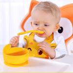 Animal Deer Shape Baby Silicone Bowls And Spoons BPA Free Customized