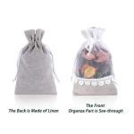 Personalised Favor Linen Pouch Bags Lace Cute Custom For Wedding Party Gift