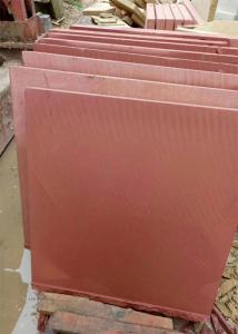 Wholesale Red Sandstone natural sawn cut bushhammered honed tile slabs from china suppliers