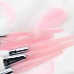 Exquisite Foundation Cosmetic Makeup Brush Set 7PCS Private Label Pink Resin