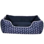 Linen Polyester Luxury Cat Dog Pet Bed Pet Bed Cushion Blue