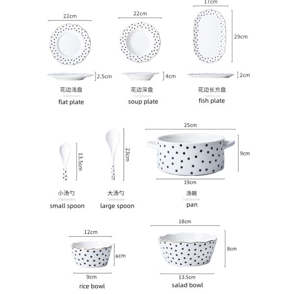 Luxury European Porcelain Dinner Set Technique Under Glazed Ceramic Dinnerware