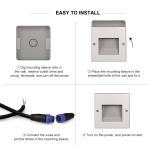 IP65 12V 24V LED Recessed Wall Light Path Stair Step Fence Way LED Deck Light