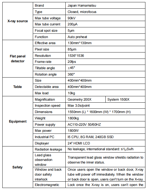 200μA BGA X Ray Inspection System With Auto Preheat High Performance