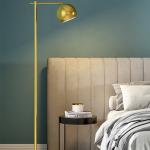 Gold Floor Lamp Modern E27 Standing Lamp Corner Light Reading Light Plated Brass