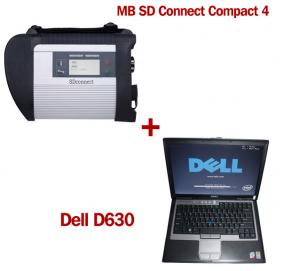 China Wireless MB SD C4 Mercedes Benz Diagnostic Tool With Dell D630 Laptop Ready to Use on sale