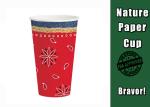 Colorful Food Grade Recyclable Paper Cups With Lids For Hot / Cold Drinks