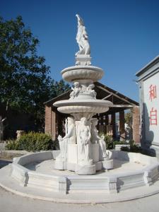 Wholesale white marble Large Garden Fountain from china suppliers
