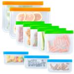 Reusable Leakproof Poly Packaging Bag Translucent Frosted PEVA Food Freezer