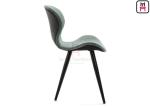 S Shape Metal Restaurant Chairs Leather Upholstered Customized Cushion Color