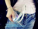 PVC women hologram bag hand clutches see through clear small chain ladies