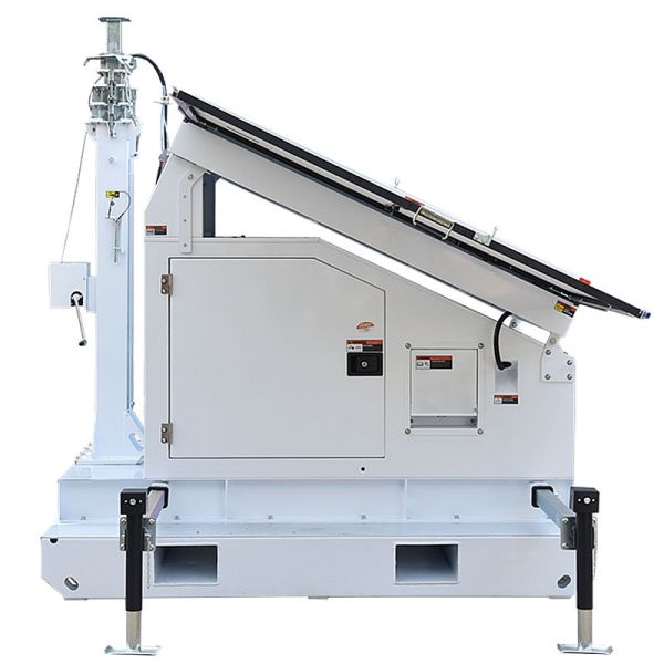 Solar Powered Trailer Mounted Light Tower Mobile LED Tower With Monocrystalline Panel