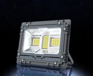 Wholesale 60W 100W 200W 300W 500W Solar Flood Light with remote control IP65 waterproof color changing outdoor lighting from china suppliers