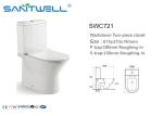 Gravity Flushing System Ceramic Toilet Western Sitting WC Two Piece