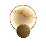 Modern Round Marble LED Wall Lights Living Room Bedside Lighting Fixtures (WH-OR