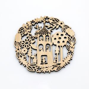 Wholesale Coasters Creative Wooden Carving Cup Mat Decorations Different Shapes from china suppliers