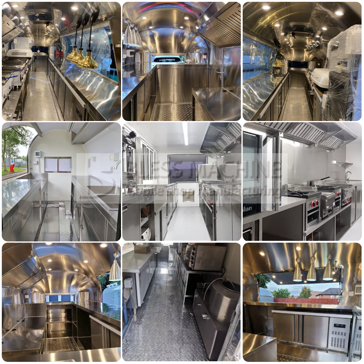 2024 Mobile Stainless Steel Trailer for Catering Bar Snack Fast Food Drink Ice Cream
