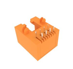 Wholesale Tab Down RJ45 Single Port Gray PBT Plastic Housing Contact Resistance 30 Milliohm Max from china suppliers