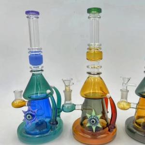Wholesale 14 Inch Glass Water Pipes Electroplated Sandblast Beaker Smoking from china suppliers