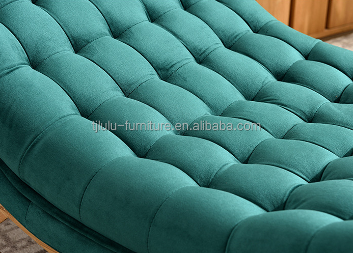 Modern Nordic Hotel Living Room Furniture Single Sofa Chair with Solid Wood Velvet/PU Leather in Popular Style