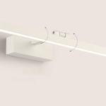 LED Bathroom Vanity Lighting Fixtures Long Shade Stainless Steel Bath Mirror