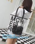popular big handbags PVC printing women bag, Shoulder Bags Popular Women Beach