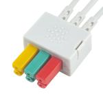 Fukuda DS-8100 ECG Leadwires 3 Lead Cable IEC Clip Patient Detect