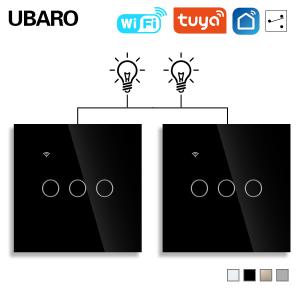 Wholesale WIFI Dual Light Switch EU UK Standard 2 Gang Wifi Light Switch 240Vac from china suppliers
