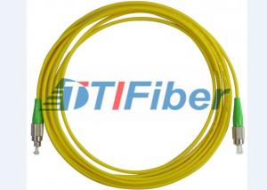 China FC/APC-FC/APC Fiber Optic Patch Cord Simplex 3.0mm PVC Yellow Jacket on sale