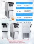 Ice Cream Making Machines Floor Standing 3 Flavors Soft Ice Cream Machine