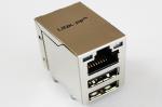 LPJU3101AHNL LPJU5103BONL RJ45 USB Connector Combo Shield Stacked
