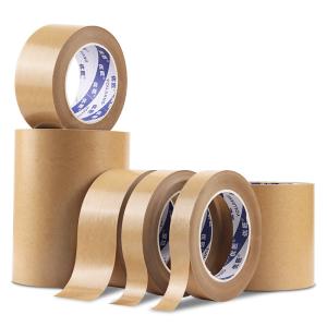 Wholesale Brown Water Activated Reinforced Thread Banding Tape Single Sided Acrylic Adhesive from china suppliers