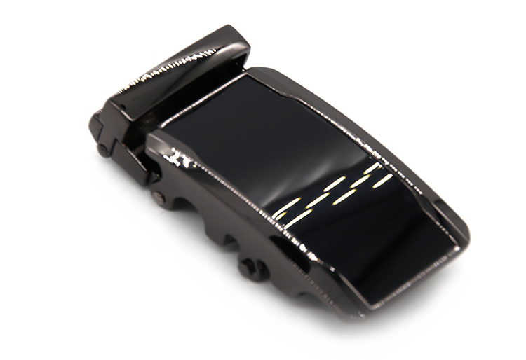 Black Custom Metal Belt Buckle , Zinc Alloy Auto Lock Belt Buckle