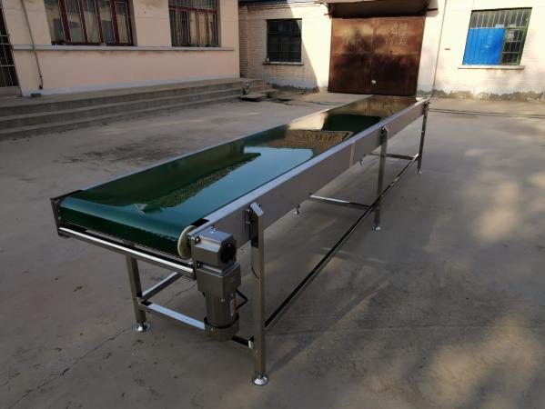 PVC Green Flat Belt Conveyor / Aluminum Profiles Conveyer System for Industrial