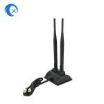 6dBi WiFi Antenna With RP-SMA Male Connector 2.4GHz 5GHz Dual Band Magnetic Base
