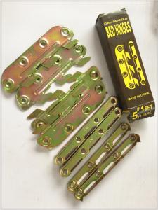Wholesale Yellow Zinc Color Screw Hook Hinge , 6 Inch Strap Hinges Customized Size from china suppliers