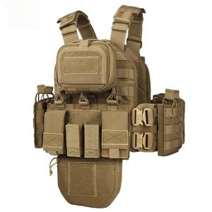 Wholesale CS Field Protective Camouflage Combat Waistcoat Khaki 1000D Fabric Multifunctional from china suppliers