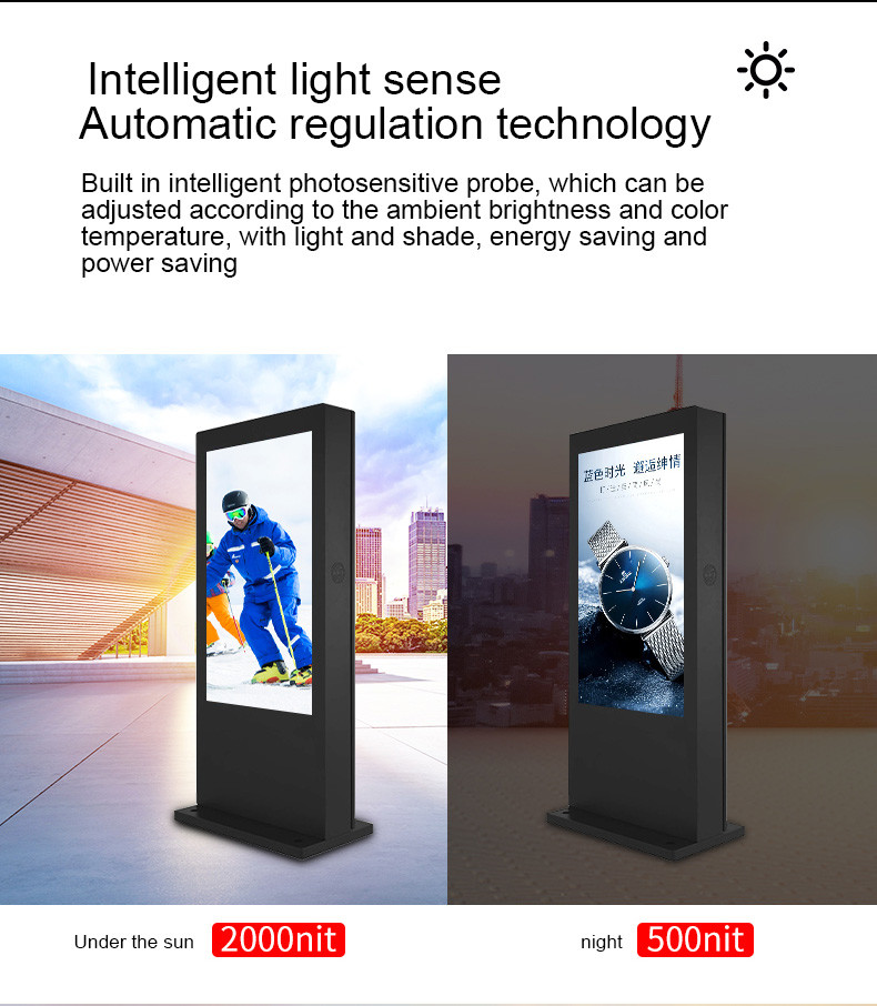 55 Inch Outdoor LCD Digital Signage Advertising Display 1920*1080