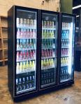 Drinks Fridge Glass Bottle Fridge Bar Beverage 5 Shelfs Refrigerator Black Color