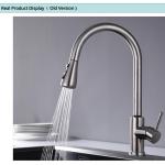 Swiveling Ball Joint 18/10 Stainless Single Hole Kitchen Faucet Brushed Nickel