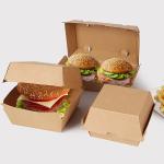 Biodegradable Burger Box Food Grade Customized Logo Fast Food Packaging Box