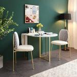 Luxury Nordic Upholstered Dining Chairs , Post Modern Round Dining Chairs
