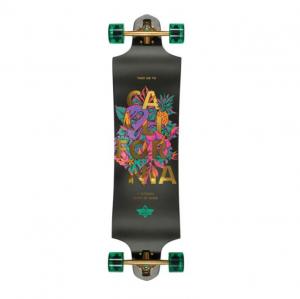 China Dusters California Skateboards Golden State Black / Green Longboard Complete Skateboard - 9.75 x 38 on sale