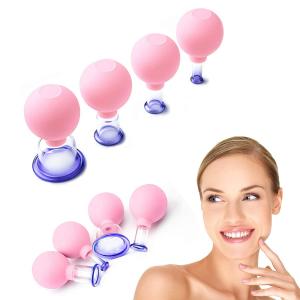 China 4 Pcs Facial Glass Cupping Perfect For Cupping Massage, Lymphatic Drainage, Anti Aging Beauty Tool, For Face, Neck on sale